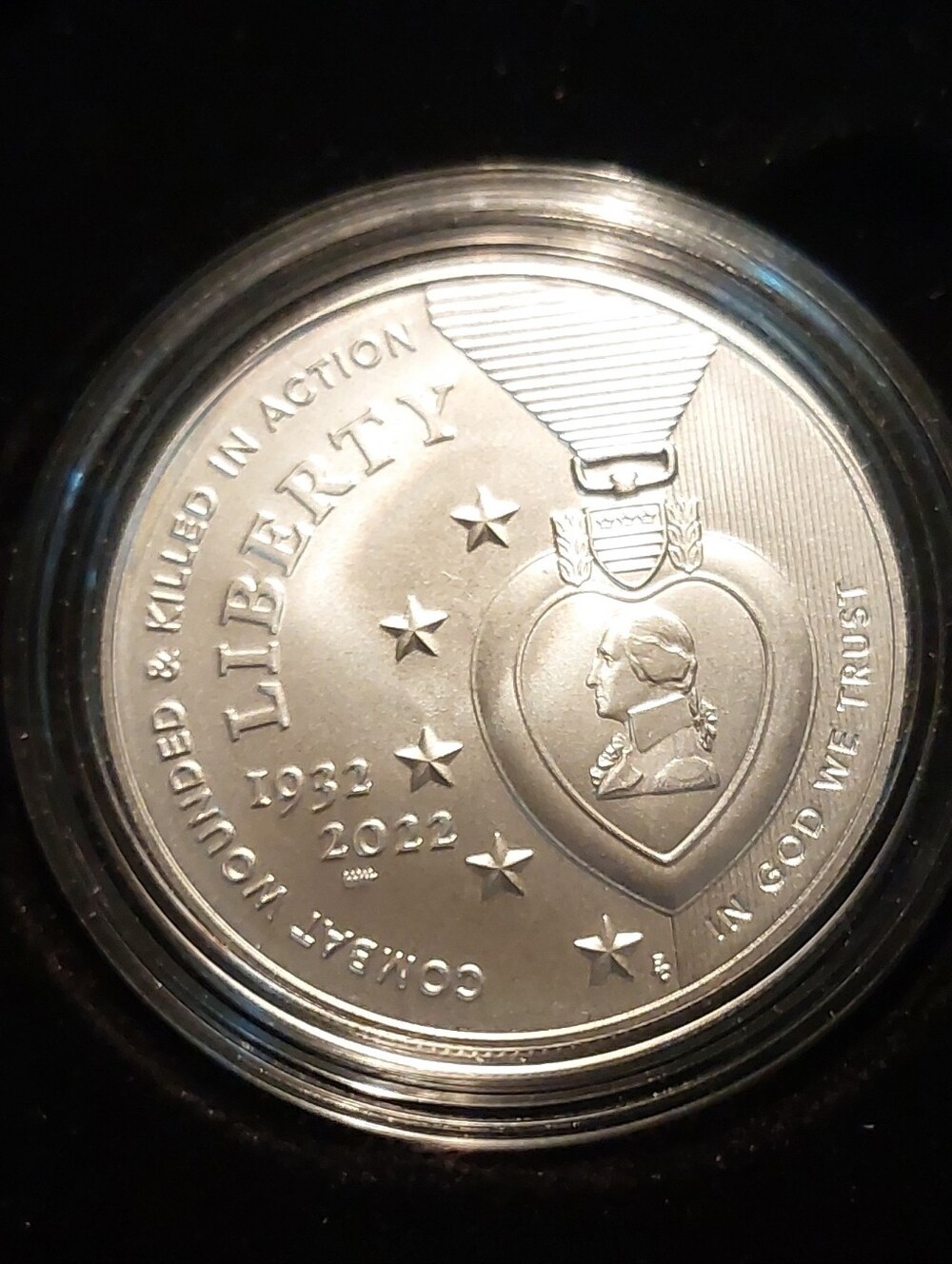 Purple Heart Commemorative Silver Coin - Liberty 1932-2022